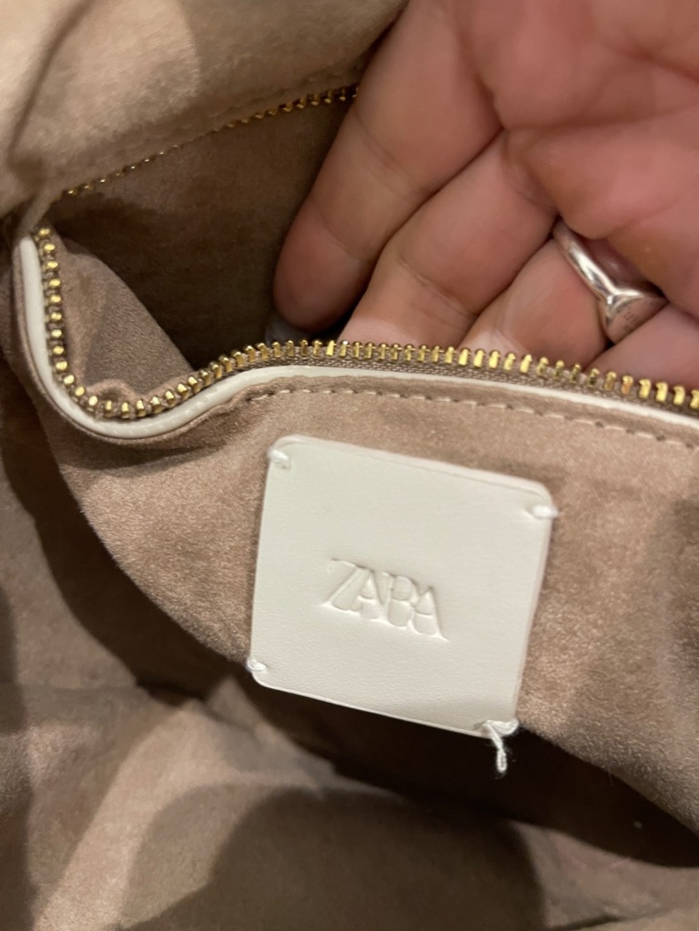 ZARA Nude Shoulder Bag Adjustable Strap - Picture 6 of 9